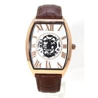 ราคา นาฬิกาข้อมือผู้ชายหญิง เรือนทองเคลือบPink gold สายหนังแท้ ระบบ Quartz 3เข็ม หน้าปัดคลาสสิค killing ขนาดหน้าปัด30mmx38mm รุ่น CON 7030P (393779231)