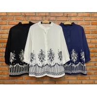 ราคา เสื้อคอจีน ผ้าสปันปัก อก46 ยาว25นิ้ว (20522557031)