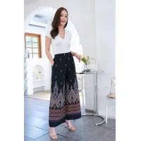 ราคา กางเกง ลิซ่า ผ้าฝ้ายลายไทย ทรงคุณนายขาน มี 3 ขนาด M L Xl (19892197285)