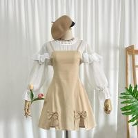 ราคา เดรสแขนชีฟอง ผ้าคัตตอนผสมลินิน DD 74 (20537348015)
