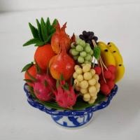 ราคา ชุดพานผลไม้งานดินปั้นขนาด3นิ้ว (986898568)