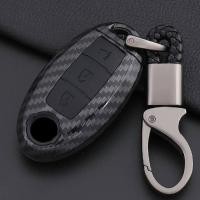 ราคา กรอบกุญแจรีโมทรถยนต์ NISSAN เคสกุญแจรถ MARCH TEANA ALMERA SYLPHY X TRAIL ลายเคฟล่า กรอบเคสกุญเเจรถยนต์ เคสกุญเเจรถนิสสัน NS 1 3ปุ่ม (16124447702)