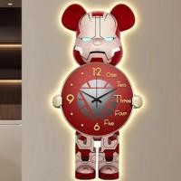 ราคา suidi123 นาฬิกาแขวนผนังอะคริลิก รูปหมี เสียงเงียบ ตกแต่งผนัง ที่มาพร้อมนาฬิกาหมีเงียบเสียงเงียบสุดๆ (21251967263)