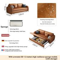 ราคา Oylif โซฟาเบดพร้อมที่เก็บของ ผ้าเทคโนโลยี กันน้ำ กันคราบ โซฟาพับ โซฟาแบบปรับนอน เตียงโซฟาพับ sofa living room โซฟาวินเทจ OY2410 (21316162147)