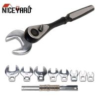 ราคา 8 Pcs 3 8นิ้วเปลี่ยนหัว Spanner Ratchet ประแจไดรฟ์ Crowfoot ชุดประแจเมตริก Chrome Plated Hand Tools (16311110056)