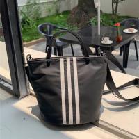 ราคา CRNGW กระเป๋าสะพายไหล่ถุงผ้าใบลายทางกระเป๋าทรงสี่เหลี่ยมมีหูหิ้วสะพายไหล่กระเป๋าทรงถังผ้าใบแคนวาสสีดำกระเป๋าไปรษณีย์แบบง่ายๆกระเป๋าถือผ้าอ๊อกซ์ฟอร์ดผู้หญิง (20839248790)
