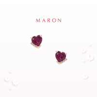 ราคา MARON Happy Dream Heart Earring S with Rhodolite Garnet ชุบ Rose Gold ต่างหูพลอยโรโดไลท์การ์เน็ต นิยามความสุขดั่งฝันยามฟ้าหลังฝน (21092669881)