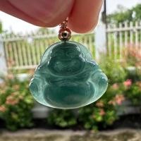 ราคา PDJ SBD BL จี้หยก พระสังกัจจายน์ หยกฟ้าน้ำทะเล หยกบลูโอเชี่ยน Jadetie เนื้อวุ้น แก้ว (21261522570)