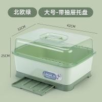 ราคา ชั้นวางถ้วยชั้นวางแก้วน้ำแบบระบายน้ำได้ชั้นวางแก้วน้ำแบบแก้วสำหรับใช้ในบ้านกล่องเก็บอุปกรณ์บนโต๊ะอาหารถาดกันฝุ่นชั้นวางของมีฝาปิด (20273199297)