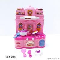 ราคา ของเล่นชุดครัว เคาร์เตอร์ครัวพริ้นเซสพิ้งกี้ พร้อมอุปกรณ์ของเล่นเครื่องครัวในเซท (17053721042)