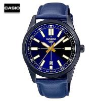 ราคา Velashop นาฬิกาข้อมือผู้ชายคาสิโอ CASIO Standard สายหนังสีน้ำเงิน รุ่น MTP VD02BL 2EUDF MTP VD02BL 2E MTP VD02BL (12652244352)