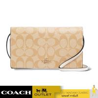 Coach 3036 Anna Foldover Crossbody Clutch In Signature Canvas กระเป๋าสะพายข้าง