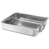 ราคา KONCIS Roasting tin with grill rack stainless steel 40x32 cm คอนซีส ถาดย่างพร้อมตะแกรง สแตนเลส 40x32 ซม (2290882373)