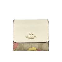 ราคา ของแท้ กระเป๋าสตางค์ COACH CH719I SMALL TRIFOLD WALLET IN SIGNATURE CANVAS WITH FLORAL CLUSTER PRINT IMOT4 (19037917666)