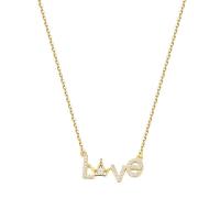 ราคา สร้อยทอง POEDAGAR สำหรับผู้หญิงสไตล์เกาหลีแฟชั่นใหม่2023 Kalung Huruf Love มงกุฎเหล็กไทเทเนียมแบบจำนำได้ (20496005772)