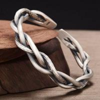 ราคา MUMU เก๋ สายรัดข้อมือ แฟชั่น เงิน Retro Twisted Bracelet ข้อมือ กำไลข้อมือ (20769369870)