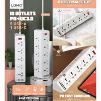 ราคา LDNIO ปลั๊กพ่วง SLOPE DESIGN POWER STRIP 10 OUTLETS 5USB PORTS 1PD PORT สายไฟยาว 1 5เมตร SC10610 (10411689849)