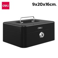 ราคา กล่องเหล็กเก็บเงิน เซฟหิ้ว กล่องเซฟ กล่องใส่เงิน Cash Box สำหรับเก็บเงิน ทอง เครื่องประดับ มีกุญแจล็อค ขนาด 9x20x16 ซม Simpler (19414342190)