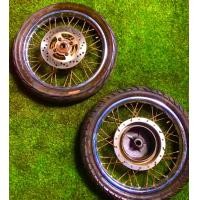 ราคา ชุดล้อหน้าหลัง Yamaha MioFino มีโอฟีโน่ตัวเก่า ของแท้มือสองสภาพดี พร้อมใช้งาน (21233515400)