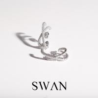 ราคา SWAN Cross Over Earring ต่างหูเงินแท้ ฝังเพชรคิวบิคเซอร์โคเนีย cubic zirconia ดีไซน์ทรงกากบาท (15335228077)