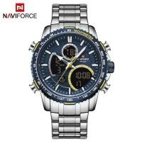 ราคา NAVIFORCE ผู้ชายแฟชั่นนาฬิกาแบรนด์หรูกีฬานาฬิกาสำหรับชาย Chronograph นาฬิกาข้อมือควอตซ์กันน้ำสายรัดเหล็กนาฬิกา (21341656770)