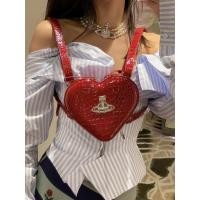 ราคา ของแท้ 100 วิเวียน เวสท์วู๊ด กระเป๋า Vivienne Westwood bag ถุงไหล่ กระเป๋ารัก กระเป๋าหัวใจ เป้สะพายหลังดาวเสาร์ (20401215282)