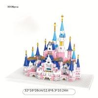 ราคา ปราสาทความฝันเจ้าหญิงปราสาทสีชมพูบล็อกอาคารประกอบขนาดใหญ่ของขวัญสำหรับเด็กโมเดลเด็กผู้หญิงตัวเล็ก (21255225858)
