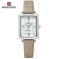 ราคา NAVIFORCE Watch for Women Waterproof Original 2023 Square Watches Elegant Ladies Wristwatch Genuine Leather Strap Fashion (21268144561)