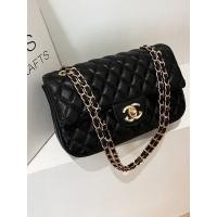 ราคา กระเป๋าสะพายสายโซ่รมดำ โซ่ทอง10นิ้ว สไตล์ชาแนเก็บโค้ดส่วนลดส่งฟรี รหัส201 (21258847937)