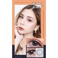 ราคา คอนแทคเลนส์ Hello Almond brown Gray Montra ขนาดบิ๊กอาย (17510269086)