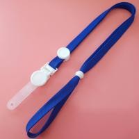 ราคา สายคล้องบัตร สายคล้องคอ สายคล้องบัตรพนักงาน สายห้อยคอ สายห้อยบัตรสีน้ำเงิน 1 เส้น พร้อมโลโก้ 2 จุด (8273863424)