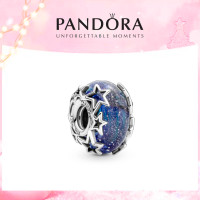 ราคา ช้อปปิ้งปลอดภาษี Pandora Sterling Silver Charm With Galaxy Glittery Blue Murano Glass Jewelry Charms Silver Charms Bracelet Charms Jewellery Gift ต้นฉบับแท้ (21165029620)