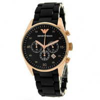 ราคา นาฬิกาข้อมือผู้ชายEmporio Armani Sportivo Chronograph Black Dial Rose Gold รุ่น AR5905 สินค้าพร้อมส่ง (9348021487)
