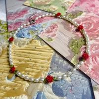 ราคา สร้อยโชคเกอร์มุกกุหลาบ (20093383501)