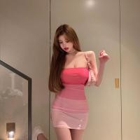 ราคา ชุดเดรสกระโปรงสั้นสําหรับสตรีเปิดไหล่ด้านเดียวรัดรูปสไตล์ซัมเมอร์ เดรสสีชมพู มินิเดรสเว้าไหล่เซ็กซี่ เดรสออกเดท (9601587535)