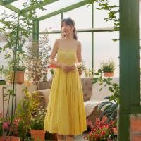 ราคา lookbooklookbook kitten dress lemon ชุดเดรสยาว สายเดี่ยว สีเหลือง (18561935998)