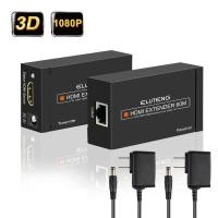 ราคา 60M HDMI To LAN Port RJ45 Network Cable Extender Over by Cat 5e 6 1080p Black (358940432)