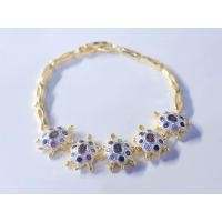 ราคา 18cm ข้อมือเต่ามีพลอยหลายสี เป็นงานทองเหลืองชุบ24k (21262464490)