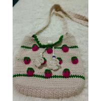ราคา กระเป๋าถัก กระเป๋าสะพาย knit bag งานแฮนเมด ขนาด 7x8 นิ้ว สีรุ้ง ลายลูกสตอเบอรี่ ลูกเชอรี่ ทานตะวัน ลายหอยเชล สีครีม สีขาว จัดส่งไว (20529749666)