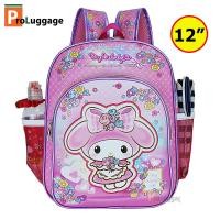 ราคา ProLuggage กระเป๋านักเรียน กระเป๋าเป้ล้อลากเด็ก กระเป๋าเป้สะพายหลัง กระเป๋าเด็ก 16 นิ้ว 14 นิ้ว 12 นิ้ว คุโรมิ Kuromi MyMelody มายเมโลดี้ รุ่น KRM63 (20899967949)