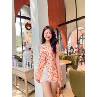 ราคา เสื้อสายเดี่ยวผูกไหล่ พิมพ์ลาย งานป้ายไอจี (17356155384)