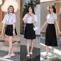 ราคา กระโปรงพลีทนักศึกษา กระโปรงพลีส พลีทสั้น พลีทยาว ความยาว 14 36 (18028091754)