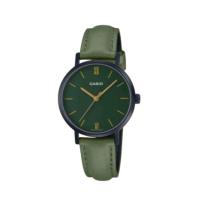 ราคา นาฬิกาคู่Casioสายหนังสีเขียวมอสรุ่นMTP VD02BL 3 LTP VT02BL 3 (20790820089)