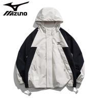 ราคา แจ็กเก็ตผู้ชายและผู้หญิง Mizuno ชุดคู่รักแจ็คเก็ตกันลมใหม่แจ็คเก็ตทรงหลวมชุดกีฬามีฮู้ดผู้ชายฤดูใบไม้ผลิ (19354026122)