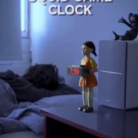 ราคา Korean squid game accessories toy 321 wooden girl electronic smart music alarm clock squid game Christmas gift squid game clock (10577645932)