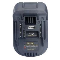 ราคา ตัวแปลงแบตเตอรี่ DM18M พร้อมแบตเตอรี่พอร์ต USB สำหรับ18V Milwaukhe dewal ใช้ได้กับเครื่องมือ Makita DC 5V 2 1A สำหรับเครื่องแปลงแบตเตอรี่ลิเธียม Milwaukee 18V แบตเตอรี่ลิเธียมแปลงเป็น Makita 18V (2133