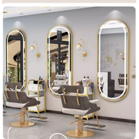 ราคา BAIERDI MALL ร้านตัดผมเสริมสวยร้านดังชาญฉลาดกระจกแขวนผนังร้านทำผมเคาน์เตอร์กระจกด้านเดียวติดผนังร้านทำผมกระจก LED กระจกพิเศษ (21381528983)