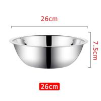 ราคา Stainless Steel Mixing bowl ชามผสมแป้ง แบบหนา ชามผสมวัตถุดิบอาหาร ชามสแตนเลสแท้ กะละมังกลม 30 32 34 36ซม (21352346422)