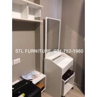 ราคา ส่งฟรี โต๊ะแป้งพร้อมสตูล 60 cm โต๊ะเครื่องแป้ง โต๊ะแป้งสีขาว ลายหินอ่อน โอ๊ค โซลิด หินดำ (16869275169)