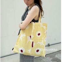 ราคา New พร้อมส่ง Marimekko tote bag yellow unikko (21397998739)